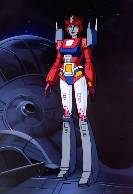 robot planet in space
score_8_up <lora:Transformers 86 FT-000005:1> 1female, autobot, female, all red body, red legs, red head, red armour, small body, petite body, slender form, full body, slim body, slim waist, round large eyes, blue eyes, short legs, small horns protruding from head, , female lips, excited expression, curvy limbs,