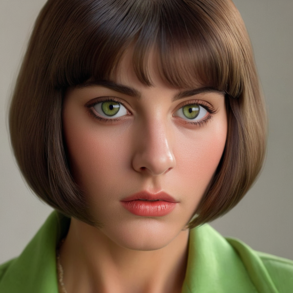 Hyperrealistic art of  <lora:Marie John North v3:1.2>
Marie John North a full wide shot of a 1970's green eyes woman with a Pageboy hair cut and a cute face and perfect lips staring at camera, Extremely high-resolution details, photographic, realism pushed to extreme, fine texture, incredibly lifelike