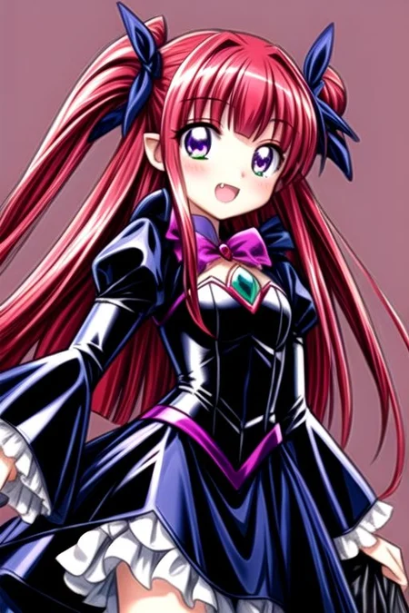 Bad_End_Precure, DarkPrecure, corrupted princess wearing dark pastel (ruffled:1) (gleaming latex:1) gown with (latex vampire cloak:1) and (long frilly wide sleeves), soft lighting, ruffles, (cute little fang:1)
(vmpr:1),
<lora:more_details:1>,