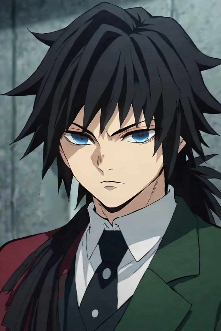 score_9, score_8_up, score_7_up, score_6_up, score_5_up, score_4_up, BREAK source_anime, anime screencap, , , , , depth of field, 1boy, solo, male focus, <lora:giyuu_tomioka_pony:0.8>, giyuu_tomioka, black hair, blue eyes, bangs, long hair, , homburg, underworld, , <lora:sdxl_lightning_8step_lora:1>