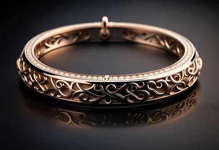Jewelry photography, cartier style, highly detailed product photo, keyshot product render
BREAK
Beautiful photo of closed collar engraved with titanium filigree, laying on a table,
BRSAK
Black background