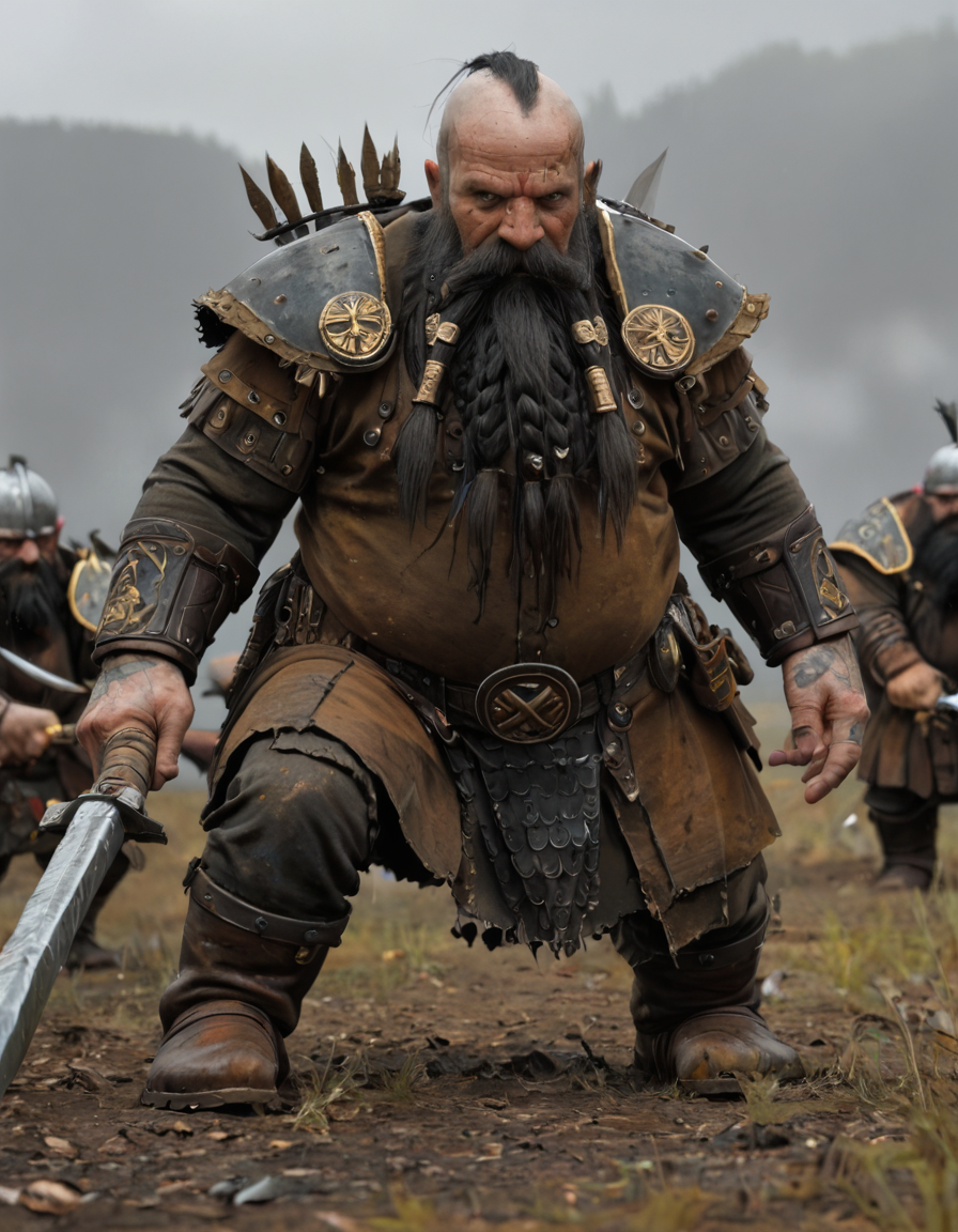 <lora:wh_dwarf_pony:1> wh_dwarf, in battle, in battlefield, black beard