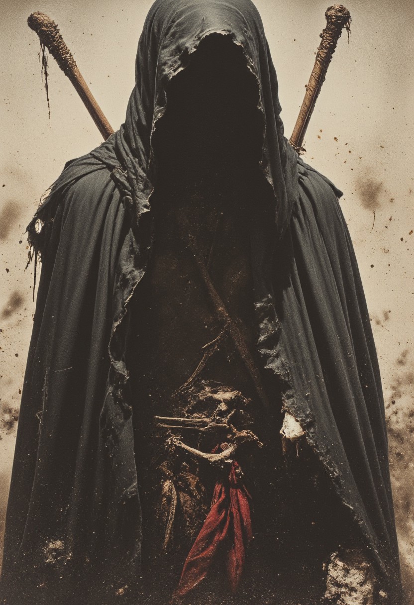 A cloaked Shadow of death,
