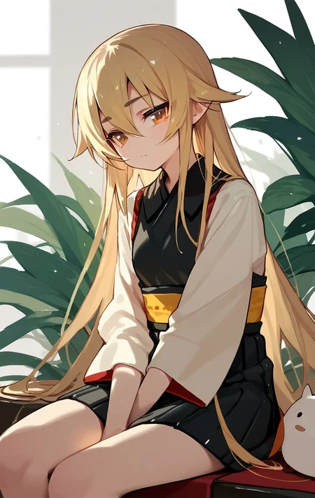 figure four sitting, score_9, score_8_up, score_7_up, score_6_up, <lora:PONY_character_ashikaga_chachamaru:1>,ashikaga_chachamaru,blonde hair