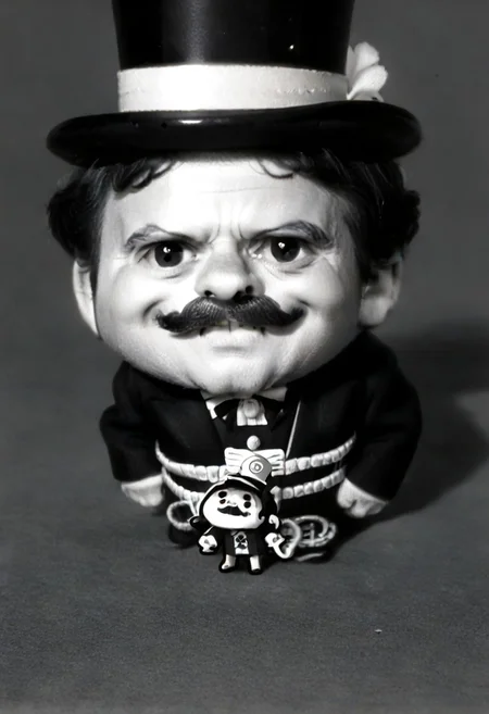 ((((((black and white,chibi)))))),((small man with mustache, top hat, kenbis, chibi, chibi, male only, male, male chibi, monocle, art deco, thick mustache, comically large mustache, handlebar mustache, tiny, multiple men, shrunk, microxl, some little guys, high angle, from above)), bwMovies, realistic, photo, vintage photo, ((very small man, small man, a small man, a man who is small, a small man)), an unapologetically small human male, black and white, smiling, very happy, euphoric, ecstatic, wonderful small men, large smile, huge smile