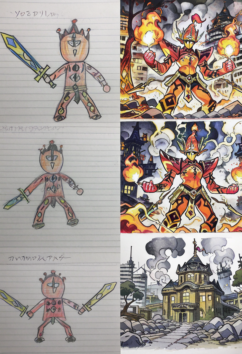 fire, smoke, glowing, sword, building, electricity, tree, rock   ,<lora:Pr0VsN00b:1.0>,