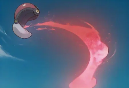 score_9, score_8_up, score_7_up, score_6_up, EPpkJessie, pokeball capture, energy conversion, pink glow, ((pink glowing body)),master ball, open pokeball, sucking into pokeball, surprised, looking at viewer, solo,