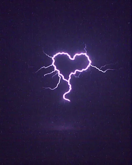 lightning, night, heart <lora:lowfi-step00015000:1>