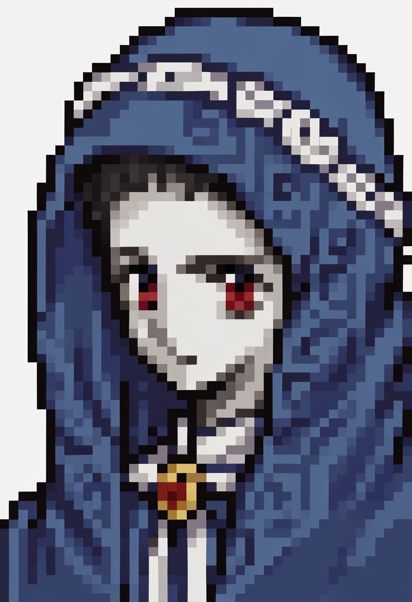 score_9, score_8_up, score_7_up, source_anime BREAK 1girl, solo,
<lora:zs_FE5PortraitsXL:1> fe5portraits, portrait, white background
 <lora:zs_SophiaXL:1> sophiasmtv, gray skin, colored skin, black hair, short hair, red eyes, blue hood, blue cape,