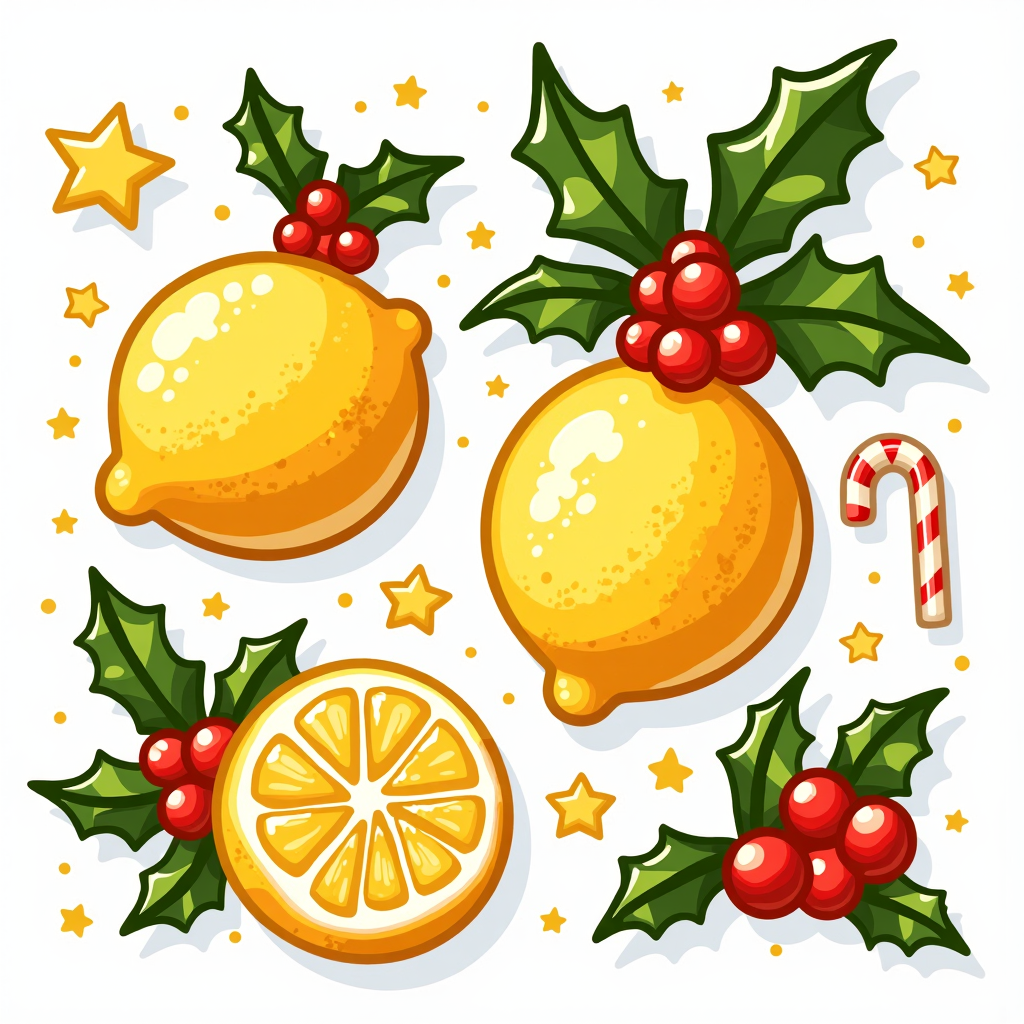 A christmas themed clipart of a Lemon
<lora:ChristmasIconsFlux-step01000:0.9>