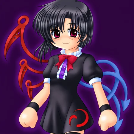 higurashiog, 1girl, solo, detailed, perfect, dark room, standing, pov, cowboy shot, houjuu nue, black hair, asymmetrical wings, short black dress, short sleeves, black thighhighs, flat chest, smile <lora:Houjuu Nue_epoch_10:1> <lora:ã²ãããã®ãªãé ã«OGPony_LoRA_V1:0.85>