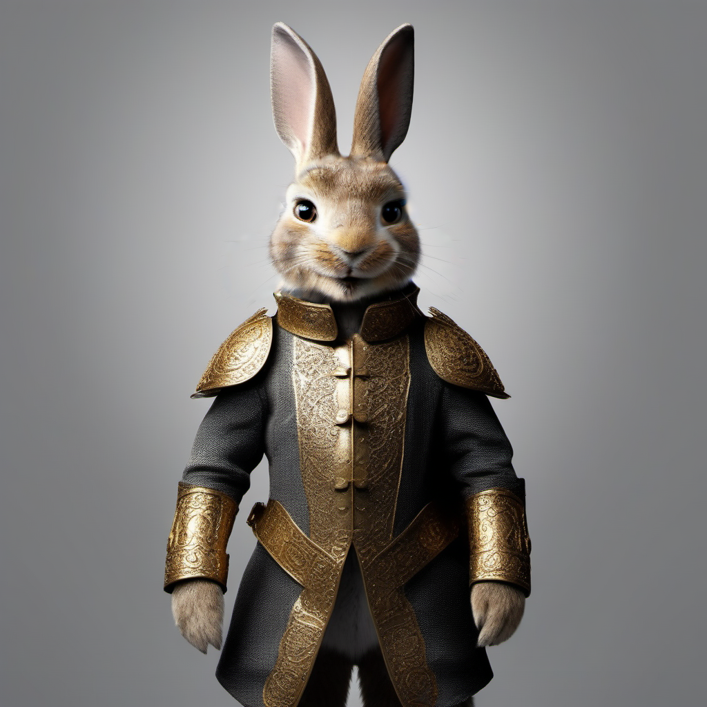 PeterRabbit1024,full body,  a rabbit outfitted in light graphite armor adorned with intricate golden ornamentation , darkness, detailed eyes, highly detailed, photography, ultra sharp, film, bokeh, professional, 4k  <lora:add-detail-xl:1.5>  <lora:PeterRabbit1024-000315:0.8>