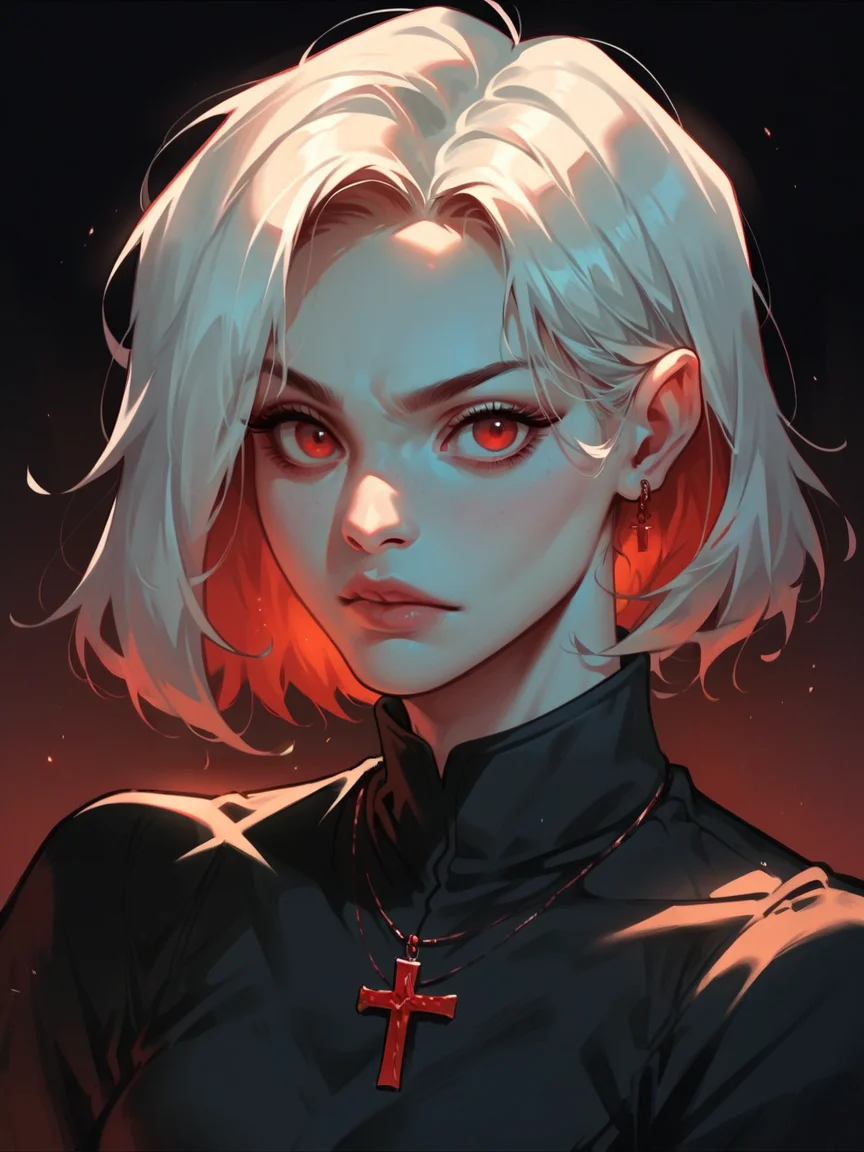 score_9, score_8_up, score_7_up, score_6_up, score_5_up, score_4_up, <lora:r3dgl0wXLP:0.6> r3dgl0w, red eyes, black background, 1girl, dark,