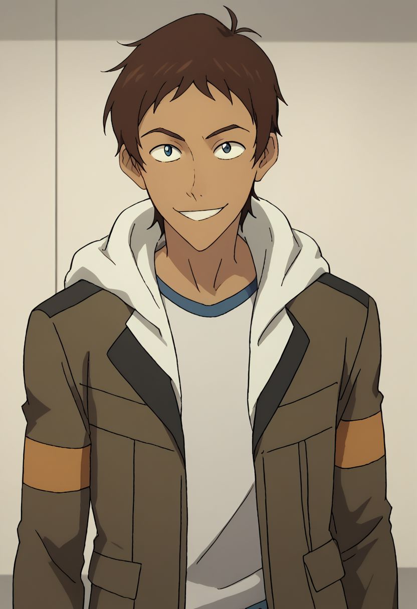 score_9, score_8_up, score_7_up, source_anime, highly detailed, 
lance, 1boy, solo, male focus, brown hair, dark skin, jacket, dark-skinned male, pants, hood, smile, denim, hoodie, upper body,
indoor, sci-fi,