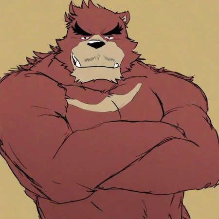 kumatetsu, anthro, bara, bear