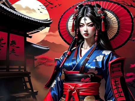 <lora:CulturePunkAI_3:.9> SamuraiPunkAI fashion, woman Highly detailed, amazing, Impressive lighting, vibrant colors, Ultra Realistic, High quality, Highly detailed, trending on artstation, intricate detailed background