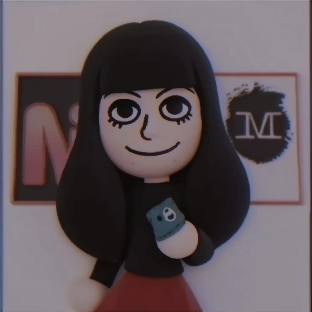 Score_9_up, score_8_up, score_7_up, detailed, cartoon, cartoonish, Rawtime, smiling, smile, 1girl, solo, black hair, long hair, from front, front view, black clothing, red skirt
