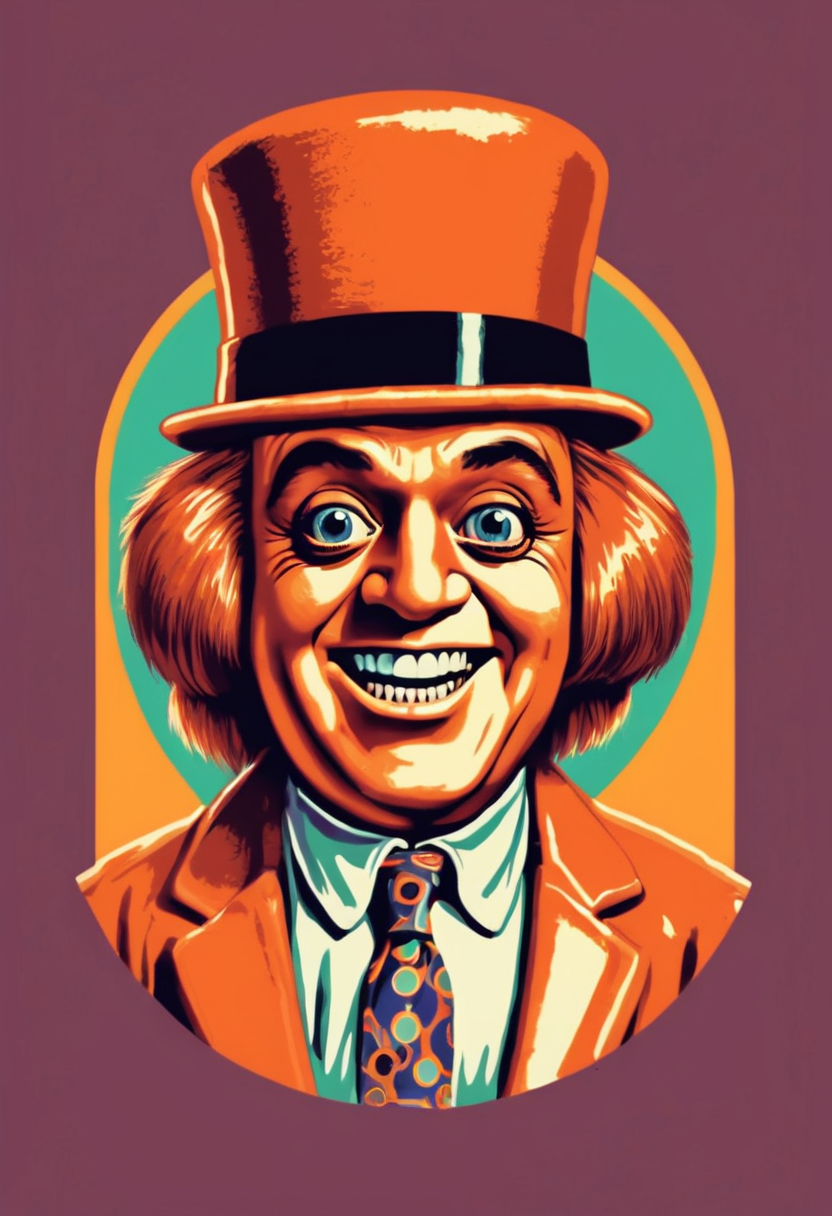 retro_tshirt, a retro oompa loompa, flat,( square:1.1), <lora:retro_tshirt:1>