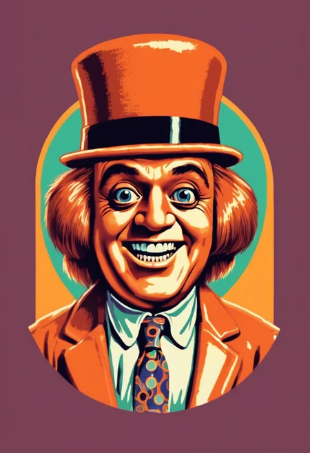 retro_tshirt, a retro oompa loompa, flat,( square:1.1), <lora:retro_tshirt:1>