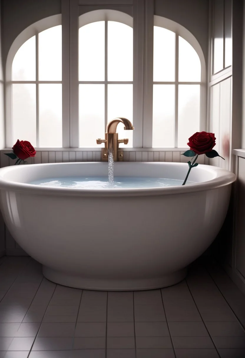 score_9, score_8_up, score_7_up, score_6_up, (realistic photo), BREAK cinematic, highly professional, high contrast, BREAK lo-fi, soft colors,dskgold_filigree, no humans, flower, scenery, rose, red flower, window, still life, red rose, indoors, art deco bathtub, bathroom scene, gold filigree, made of gold, gradient overlay, lo-fidelity, chromatic abberation, pastel colors, film grain, masterwork portrait ,specular highlights, rembrandt lighting, side lighting, extreme light and shadow, cinematic lighting, natural lighting,