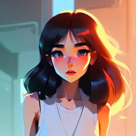full body female , (black hair), green eyes, long hair, smirking, by (((Atey Ghailan and Emmanuel Shiu))), standing in a average shrine, at sunrise
(<SamDoesArt2>:0.84)