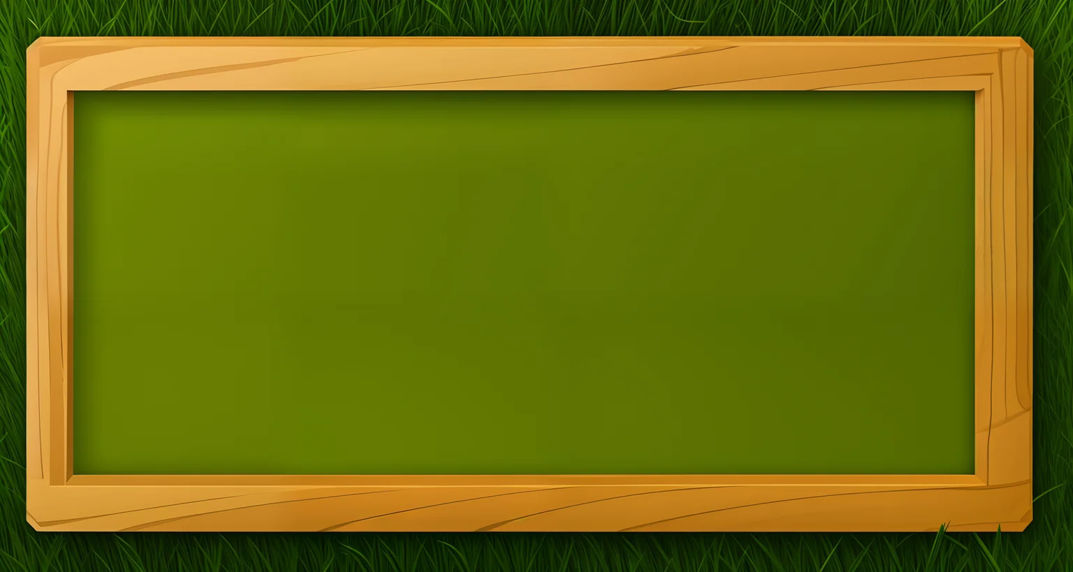 <lora:WoodenMenu_v3:0.75> a wooden rectangle with green grass