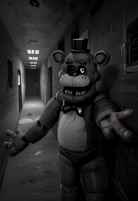 score_9, score_8_up,score_7_up, source_anime, BREAK
horrorcctvlora, freddy, abandoned hallway, horror (theme), monster, monochrome, giant freddy, beckoning, reaching towards viewer, beckoning, reaching towards viewer, black eyes, black sclera