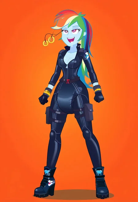 masterpiece, best quality, score_9, score_8_up, rating_explicit, 1girl, source_cartoon, knneling, rainbow dash, Equestria Girls, accurate eyes, perferct quality eyes, accurate equestria girls, female, show accurate, reasonably sized breasts, medium breast, show accurate, indoor daycare, daycare room, daycare playground, daycare, anatomically correct, very sexy body, sexy body, horny expression, standing on the play yard, horny expression, solo, horny expression, horny expression, rebels expression, on the play yard, play yard, horny expression, horny expression, sexy body, 20 yo body, adult body, very very long body, curvy body, curvy, grow up body, rainbow dash doing a immature face, 1,75 meters tall body, abdl, long body, rainbow dash slut, slutty body, rainbow dash wearing a super sexiest secret agent blackwidow bodysuit with a large diaper bundle, blackwidow bodysuit with a diaper bundle, bodysuit with a diaper bundle, secret agent bodysuit, diaper into of The bodysuit, notable diaper bundle in the agent bodysuit, notable diaper bundle, blackwidow, blackwidow bodysuit, cleavage, black gloves, large breasts, bracelet, big diaper bundle, diaper into The blackwidow bodysuit with diaper bundle, biggest sized diaper bundle, diapers under the blackwidow bodysuit, kaa eyes, colors in eyes, hypnosis, adult diaper under the blackwidow bodysuit with a notable big diaper lump, drooling, massive drooling