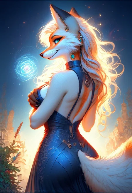 score_9, score_8_up, score_7_up, score_6_up, score_5_up, score_4_up, leHDR,UHD,8K, darkness, illustration, disheveled hair Expressiveh, anthro fox female,foxfolk, white fur, busty, peach ass, covering breasts,covering with hands,intricate details, earrings, darkness, very detailed, intricate, perfect light, sharp focus, cool colors, ambient, elegant, highly decorated, deep aesthetic, colorful, magic, mystical, scenic, warm bright, vibrant, unique, best, winning, thought, romantic, illuminated,rich, symetry,realistic, low light, looking back at viewer,OverallDetail,novuschroma60 style bokeh
