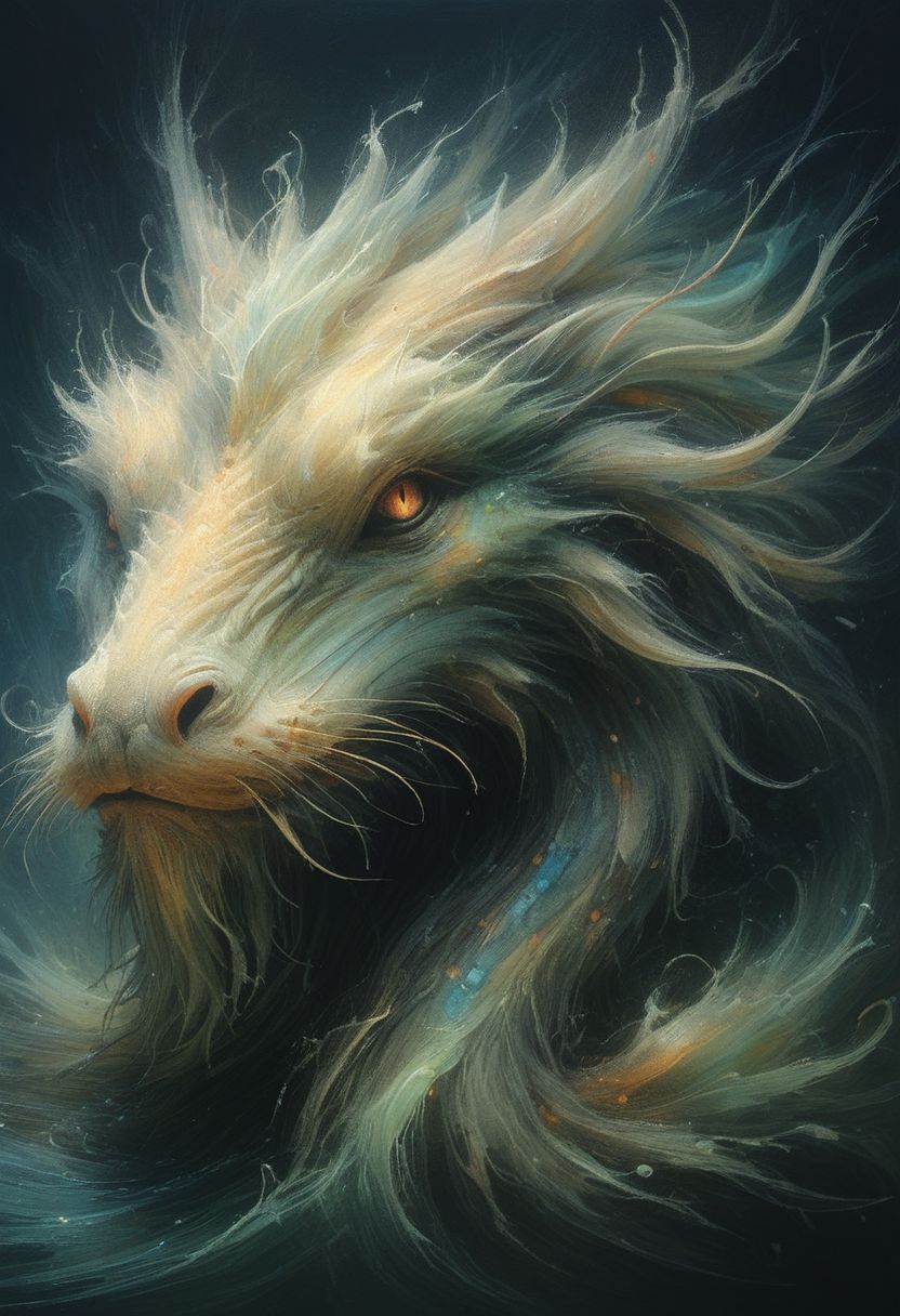 <lora:Mythical_Beasts:0.8> fmb Extraterrestrial leviathan with bio-luminescent markings,  <lora:RMSDXL_Creative:0.8>, Chiaroscuro, <lora:AshleyWoodArtAIcc:0.7> AshleyWoodArtAI, <lora:Rainbow_Style:0.6>