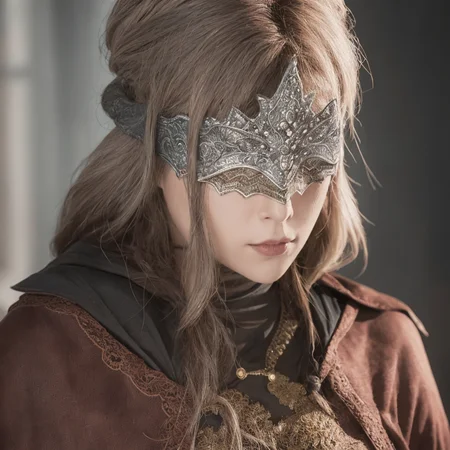 1girl,firekeeper,blindfold,portrait