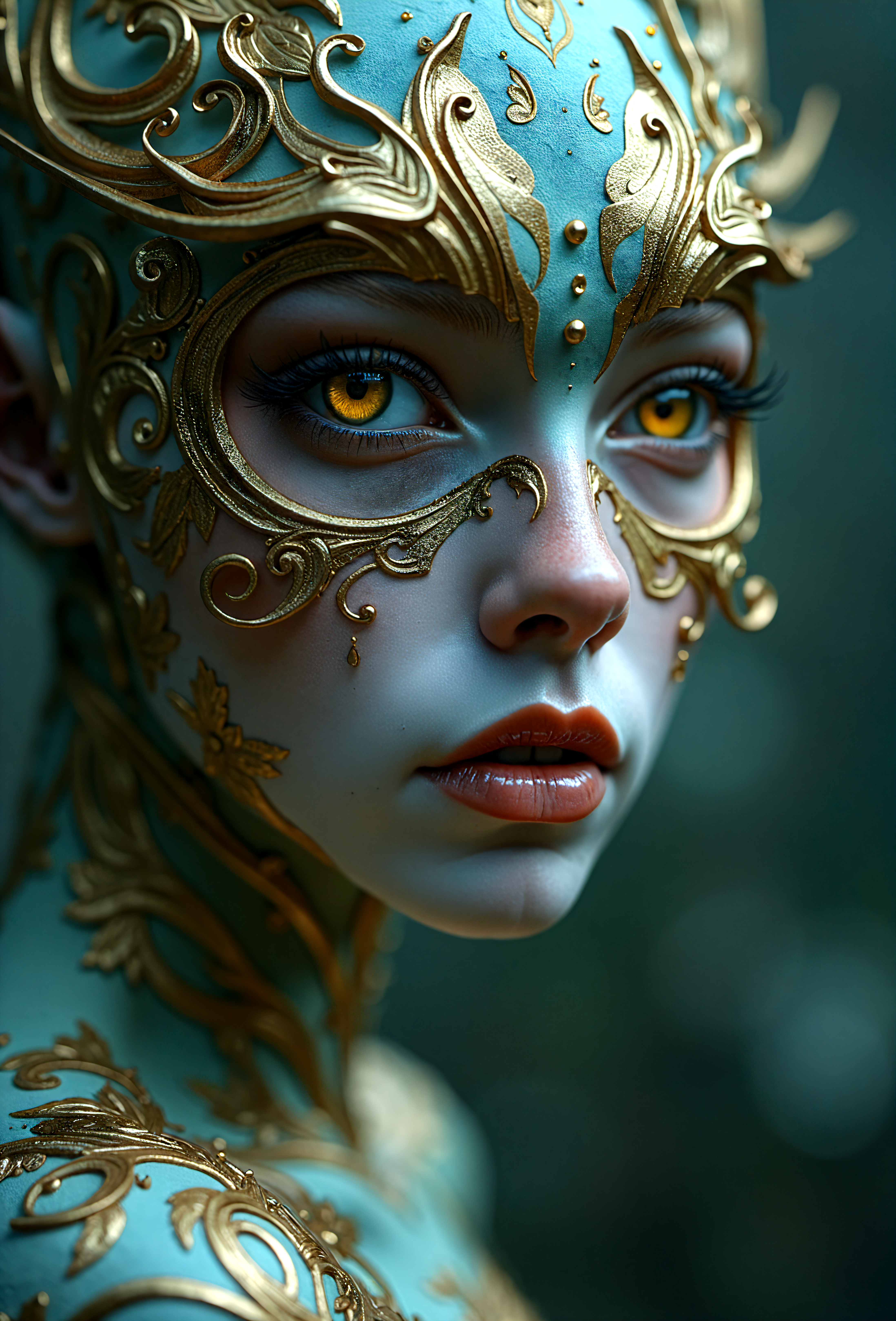 ((Magical Creature)),Hyperrealistic art cinematic film still photography in the style of detailed hyperrealism photoshoot,creature,fantasy,James Christensen,bold lines,hyper detailed,. shallow depth of field,vignette,highly detailed,high budget,bokeh,cinemascope,moody,epic,gorgeous,film grain,grainy,. Extremely high-resolution details,photographic,realism pushed to extreme,fine texture,incredibly lifelike . embedding:EZRealPONYXL,