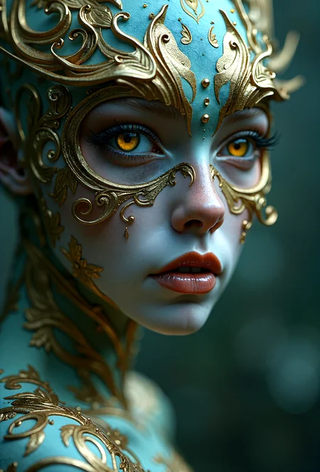 ((Magical Creature)),Hyperrealistic art cinematic film still photography in the style of detailed hyperrealism photoshoot,creature,fantasy,James Christensen,bold lines,hyper detailed,. shallow depth of field,vignette,highly detailed,high budget,bokeh,cinemascope,moody,epic,gorgeous,film grain,grainy,. Extremely high-resolution details,photographic,realism pushed to extreme,fine texture,incredibly lifelike . embedding:EZRealPONYXL,