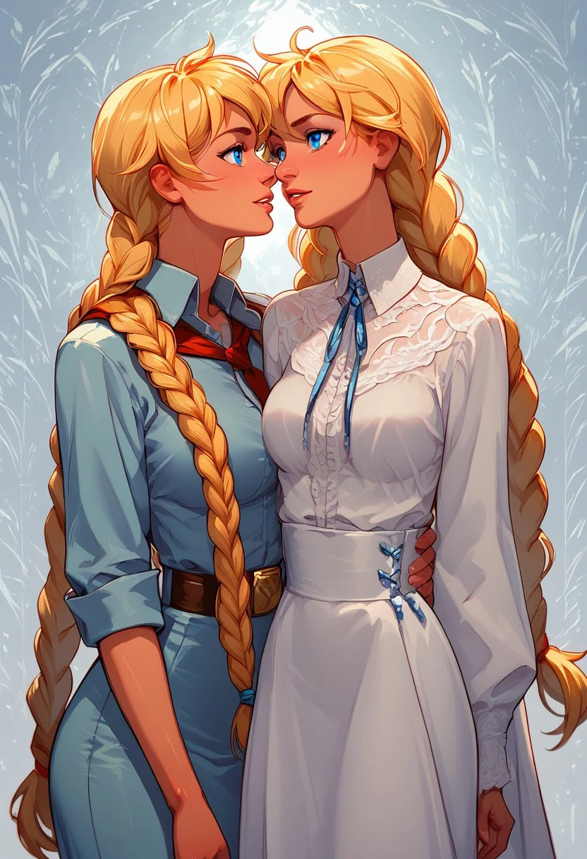 score_9, score_8_up, score_7_up, slavya, blonde hair, very long hair, long hair, twin braids, blue eyes, in full growth