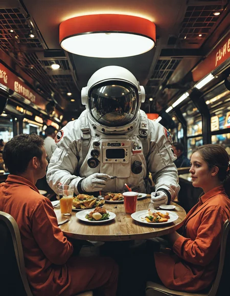 (Astronaut), (in a crowded restaurant), <lora:EldritchCandids1.1.2:0.4> <lora:real_dream_pony_realistic_lora_3:0.4> <lora:MJ52:0.3> <lora:FF.101.juggernautXL_version6Rundiffusion.LORA:0.4> <lora:JuggerCineXL2:0.3>