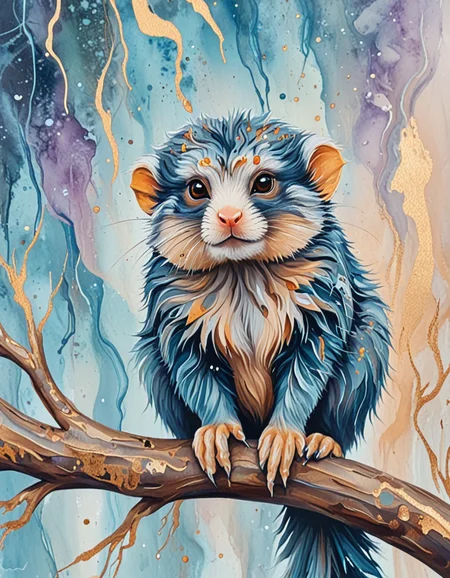 pygmy marmoset <lora:novuschroma86 style_blue:1> novuschroma86 style painting, <lora:sdxl_lightning_8step_lora:1>
