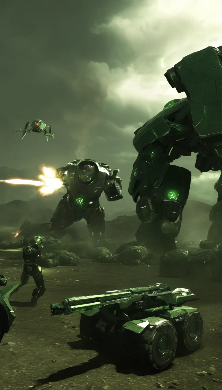 Cinematic scene,  tiberium conflict, GDI, NOD, battle, vivid, detailed background, masterpiece, best quality, high quality, absurdres <lora:command_and_conquer_xl_v2:1>
