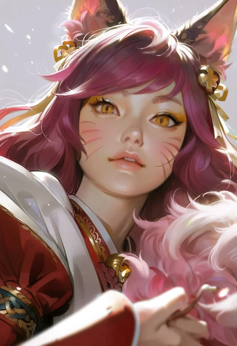 score_9, score_8_up, score_7_up, source_anime, hi res, masterpiece, best quality, highres, Nameless_Style, ahri, close up