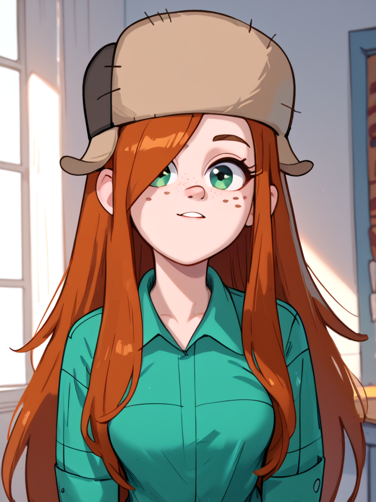 Score_9, score_8_up, score_7_up, score_6_up,
1girl, wendy, long hair, orange hair, green shirt, freckles, fur hat, breasts, looking at viewer, <lora:WendyCorduroyPony1.0:1>