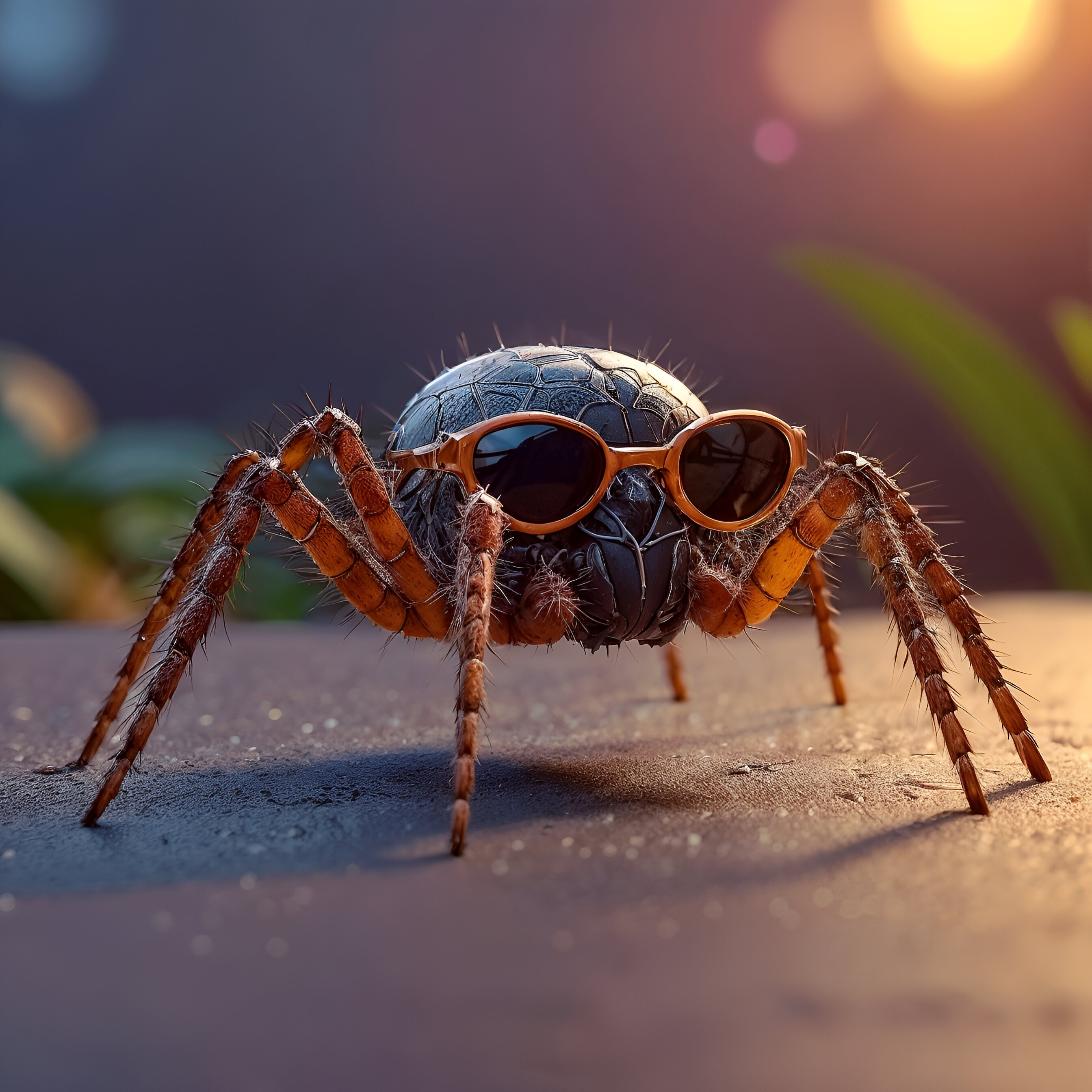 cute spider using sunglass, Wide range of colors., Dramatic,Dynamic,Cinematic,Sharp details
Insane quality. Insane resolution. Insane details. Masterpiece. 32k resolution.