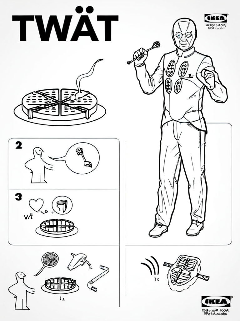 Waffles,  <lora:ikea_instructions_xl_v1_5:1>, #twat