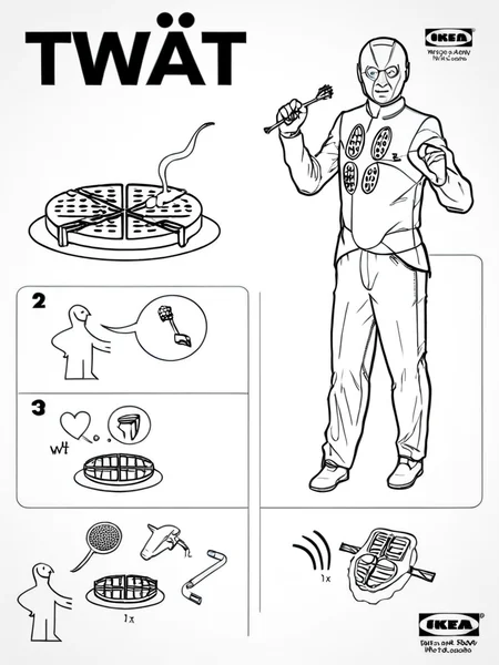 Waffles,  <lora:ikea_instructions_xl_v1_5:1>, #twat