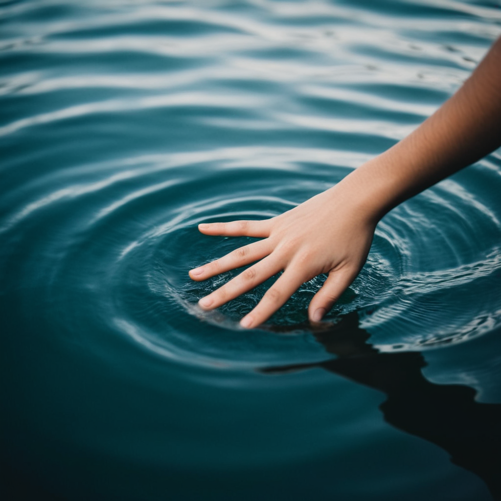 cinematic film still of  <lora:hand 5.5:0.9>
a person's hand reaching out of the water, shallow depth of field, vignette, highly detailed, high budget, bokeh, cinemascope, moody, epic, gorgeous, film grain, grainy