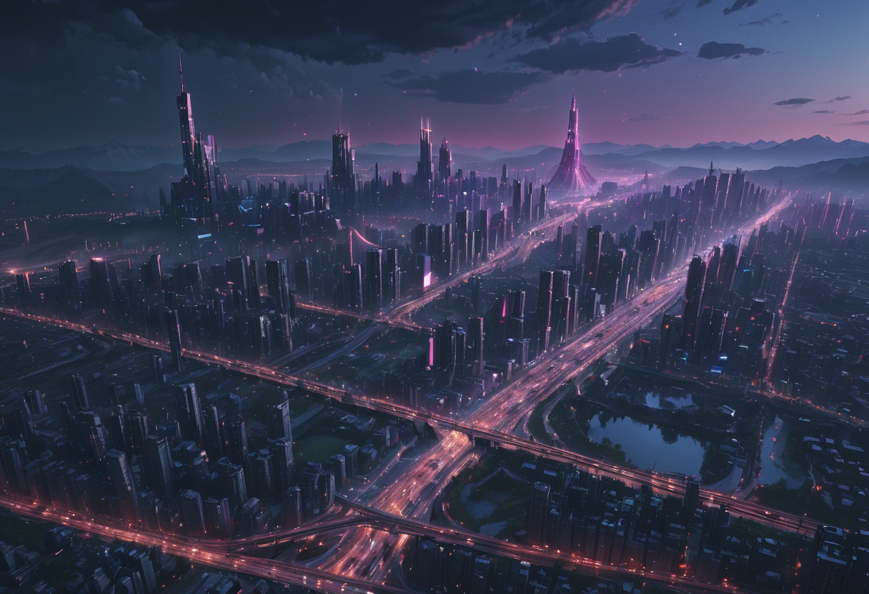 realistic, RAW photo, high quality, Stable_Yogis_PDXL_Positives, high altitude photo of a huge <lora:Medieval_Worlds:0.6> mw01out, made of , in refraction with volumetric light beams,<lora:Cinematic Film Stock Footage Style:0.0> Cinematic Film Stock Footage Style, <lora:CyberCity_V2:0.5> CyberCity vast city with road network,<lora:JJsApartmentComplex_XL:0.2> Apartment Complex, in <lora:tbh326-sdxl:0.2> style of Alena Aenami, featuring