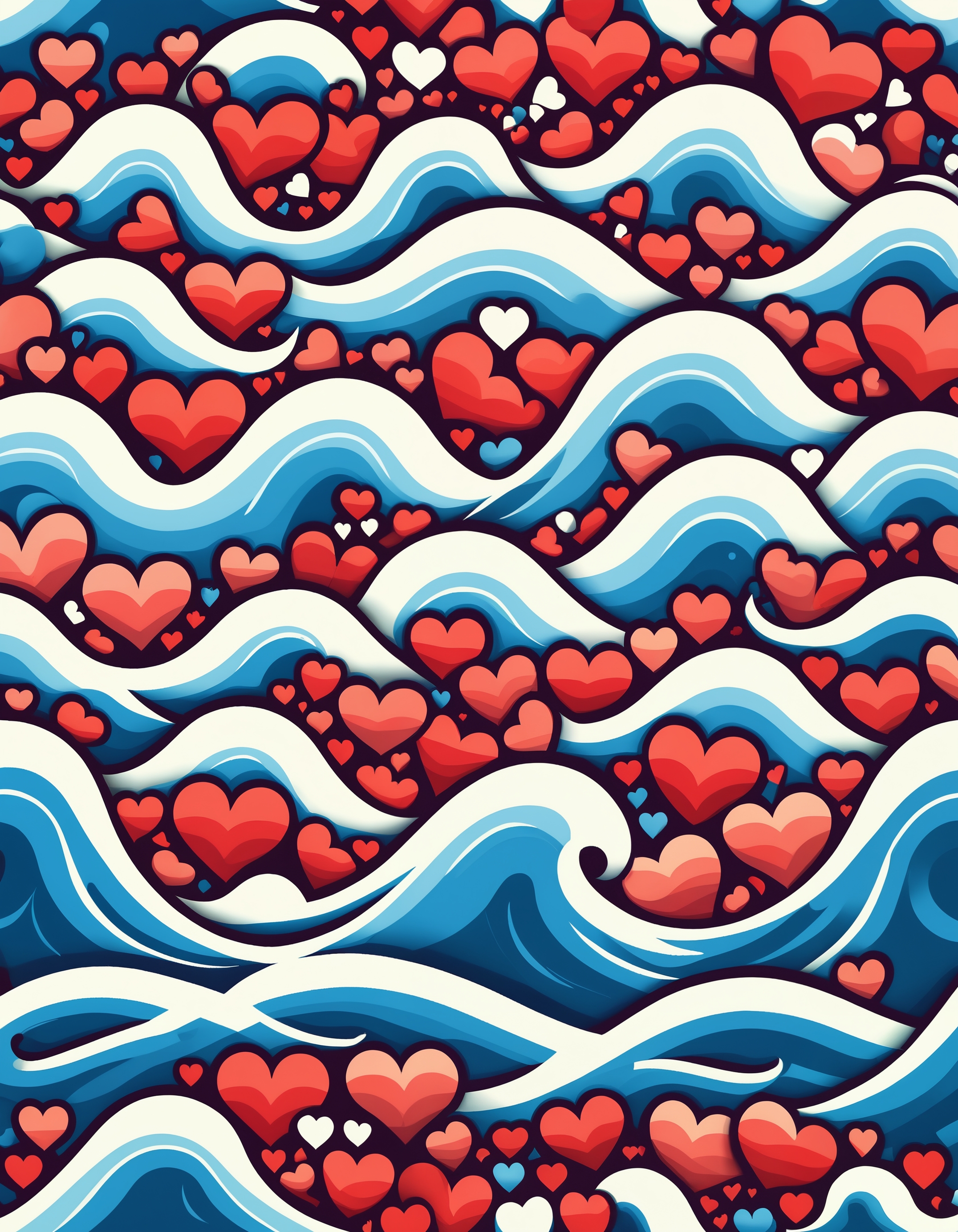 flat art of a wave as zavy-flthrts