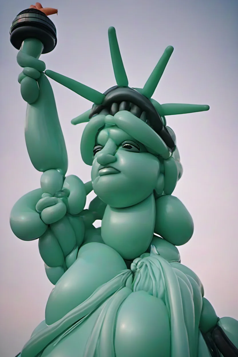 <lora:PE_BalloonStyle:0.8> PEBalloonStyle,
Portrait of Statue of Liberty