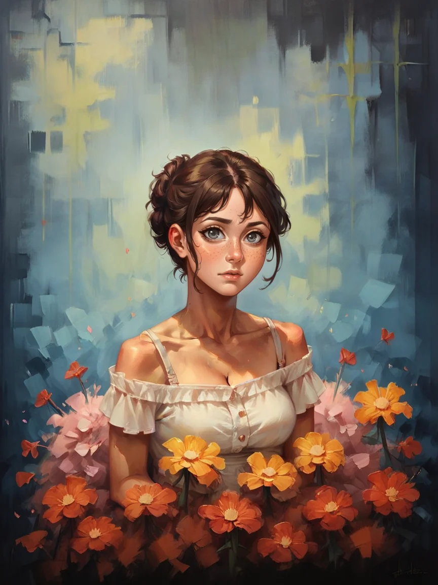 score_9, score_8_up, score_7_up, score_6_up, score_5_up, score_4_up, flowers, woman, <lora:B0ld01lp41ntXLP:0.7> B0ld01lp41nt