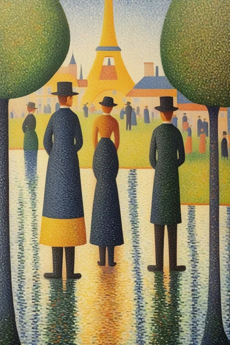 <lora:Paul Signac Style:1>Paul Signac Style - painting in the style of French painter Georges Seurat