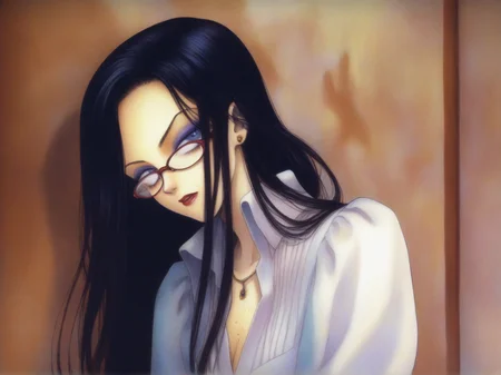 1girl, black hair, long hair, makeup, freckles,
librarian at dusk, shedding her daytime reserve as she discreetly removes her glasses and adjusts her blouse, a hint of defiance in her eyes, side view
<lora:DarkfireStyle18:0.9>
