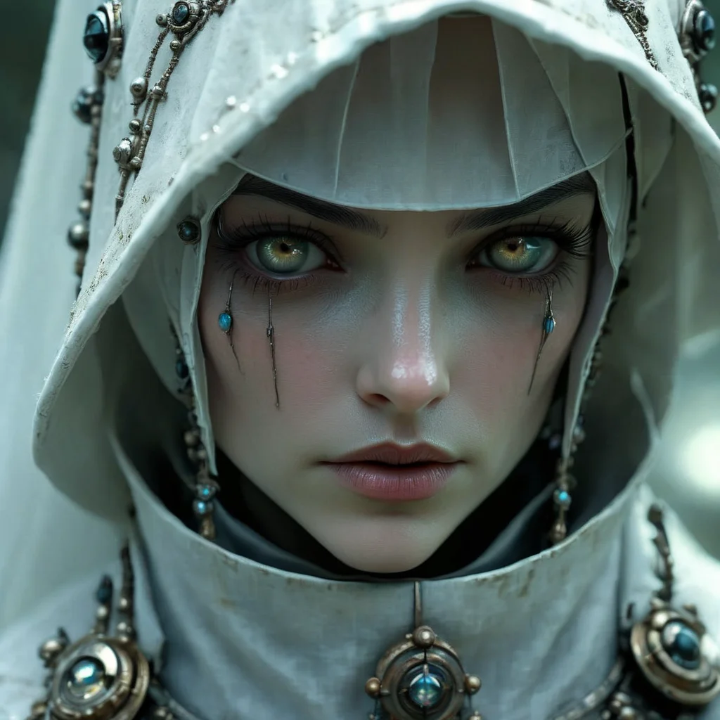 armavena close up nun, very detailed, cinematic, darkness <lora:armavena:1>